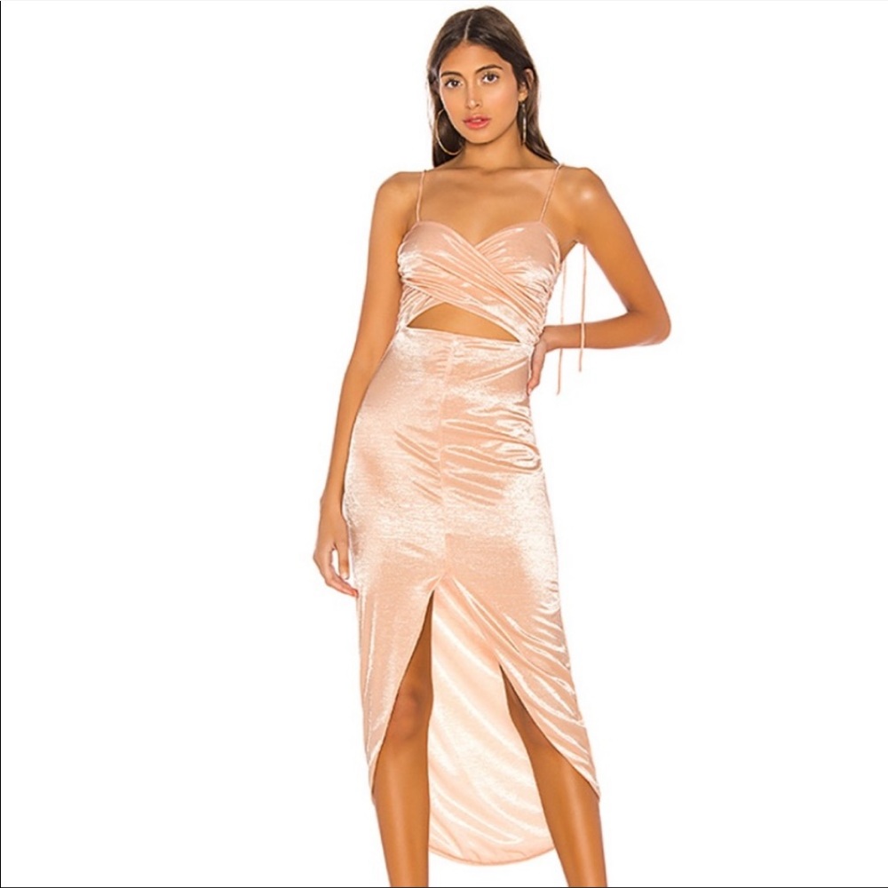 H:ours Felisa MIDI Dress Nude Lipgloss Sm/2-4